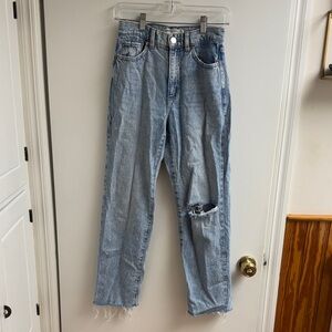 Garage denim size 0 24 Light Blue Distressed Women’s Jeans organic cotton